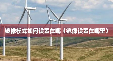 镜像模式如何设置在哪（镜像设置在哪里）