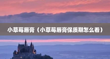 小草莓唇膏（小草莓唇膏保质期怎么看）