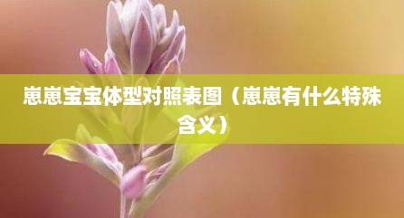 崽崽宝宝体型对照表图（崽崽有什么特殊含义）