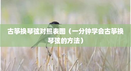 古筝换琴弦对照表图（一分钟学会古筝换琴弦的方法）