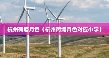 杭州荷塘月色（杭州荷塘月色对应小学）