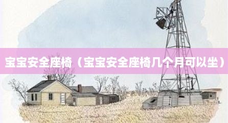 宝宝安全座椅（宝宝安全座椅几个月可以坐）
