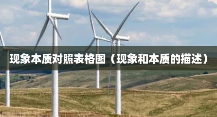 现象本质对照表格图（现象和本质的描述）
