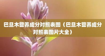 巴旦木营养成分对照表图（巴旦木营养成分对照表图片大全）