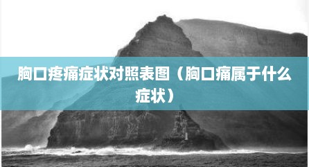 胸口疼痛症状对照表图（胸口痛属于什么症状）