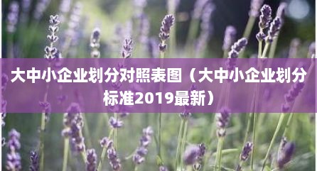 大中小企业划分对照表图（大中小企业划分标准2019最新）