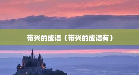 带兴的成语（带兴的成语有）