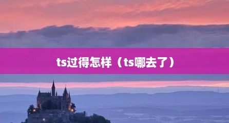 ts过得怎样（ts哪去了）