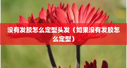 没有发胶怎么定型头发（如果没有发胶怎么定型）
