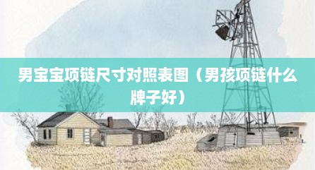 男宝宝项链尺寸对照表图（男孩项链什么牌子好）