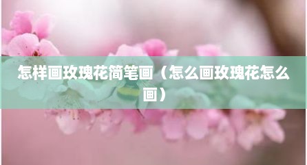 怎样画玫瑰花简笔画（怎么画玫瑰花怎么画）