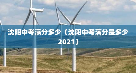 沈阳中考满分多少（沈阳中考满分是多少2021）