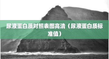 尿液蛋白质对照表图高清（尿液蛋白质标准值）