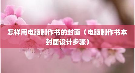 怎样用电脑制作书的封面（电脑制作书本封面设计步骤）