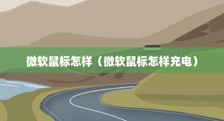 微软鼠标怎样（微软鼠标怎样充电）
