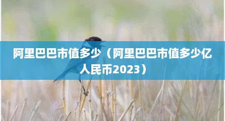 阿里巴巴市值多少（阿里巴巴市值多少亿人民币2023）