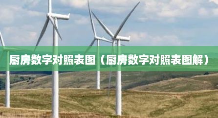 厨房数字对照表图（厨房数字对照表图解）