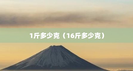 1斤多少克（16斤多少克）