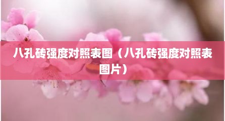 八孔砖强度对照表图（八孔砖强度对照表图片）