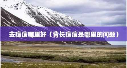 去痘痘哪里好（背长痘痘是哪里的问题）