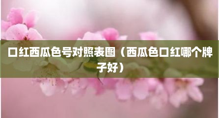 口红西瓜色号对照表图（西瓜色口红哪个牌子好）