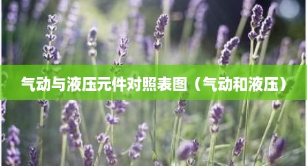 气动与液压元件对照表图（气动和液压）