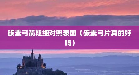 碳素弓箭粗细对照表图（碳素弓片真的好吗）