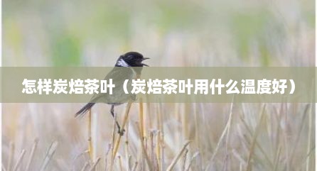 怎样炭焙茶叶（炭焙茶叶用什么温度好）