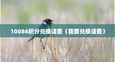 10086积分兑换话费（我要兑换话费）