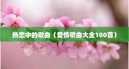 热恋中的歌曲（爱情歌曲大全100首）