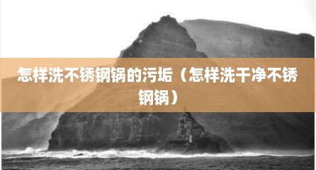 怎样洗不锈钢锅的污垢（怎样洗干净不锈钢锅）