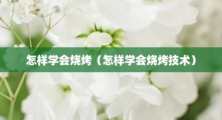 怎样学会烧烤（怎样学会烧烤技术）