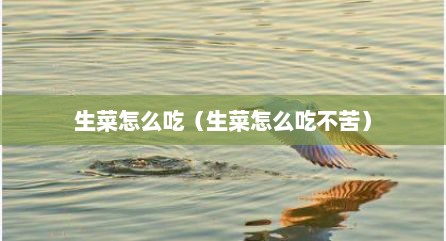 生菜怎么吃（生菜怎么吃不苦）