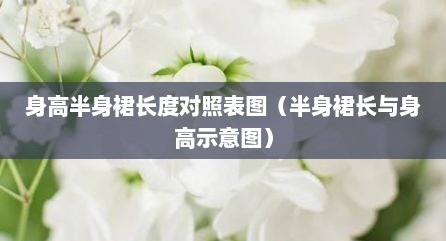 身高半身裙长度对照表图（半身裙长与身高示意图）