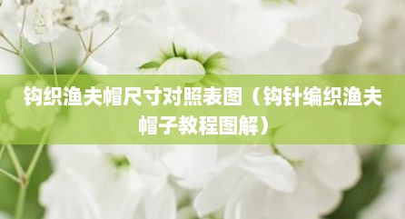钩织渔夫帽尺寸对照表图（钩针编织渔夫帽子教程图解）