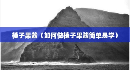 橙子果酱（如何做橙子果酱简单易学）