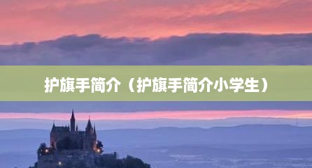 护旗手简介（护旗手简介小学生）