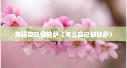 怎样自己做披萨（怎么自己做披萨）