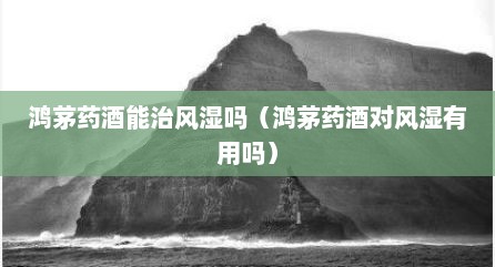 鸿茅药酒能治风湿吗（鸿茅药酒对风湿有用吗）
