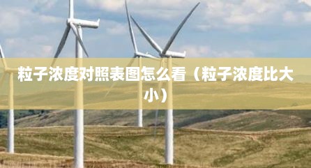 粒子浓度对照表图怎么看（粒子浓度比大小）
