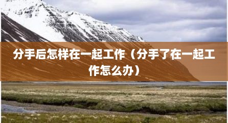 分手后怎样在一起工作（分手了在一起工作怎么办）