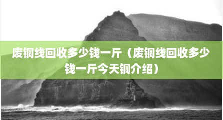 废铜线回收多少钱一斤（废铜线回收多少钱一斤今天铜介绍）