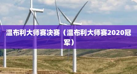 温布利大师赛决赛（温布利大师赛2020冠军）