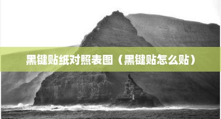 黑键贴纸对照表图（黑键贴怎么贴）