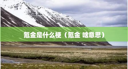 氪金是什么梗（氪金 啥意思）