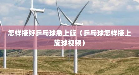 怎样接好乒乓球急上旋（乒乓球怎样接上旋球视频）