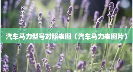汽车马力型号对照表图（汽车马力表图片）
