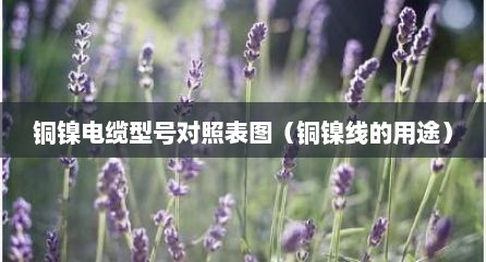 铜镍电缆型号对照表图（铜镍线的用途）