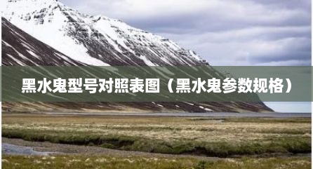 黑水鬼型号对照表图（黑水鬼参数规格）