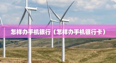 怎样办手机银行（怎样办手机银行卡）
